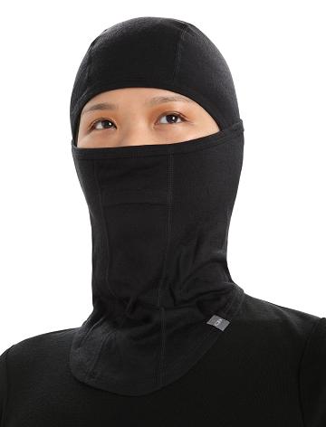 Black Icebreaker Unisex Merino Oasis Balaclava Men's Headband | AU 1083NWYB